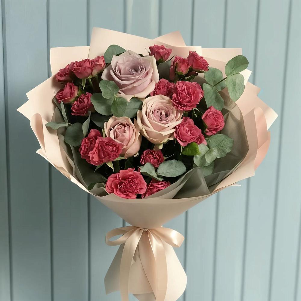 Букет цветов из: Гвоздики и Розы в Славгороде