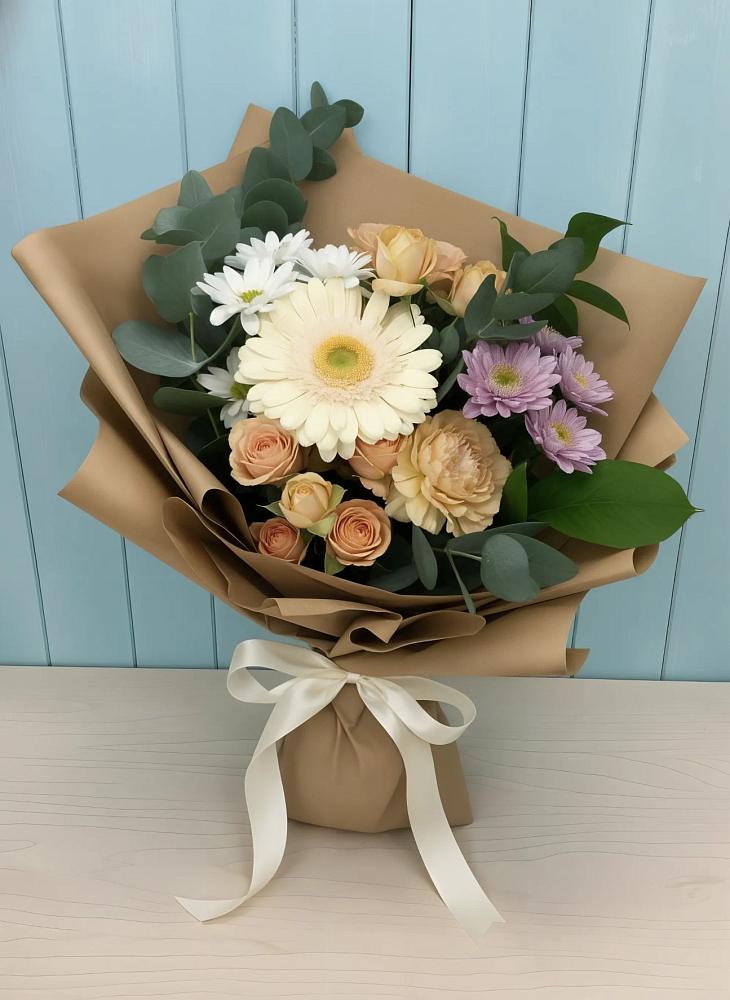 Букет цветов из: Герберы и Хризантемы в Славгороде