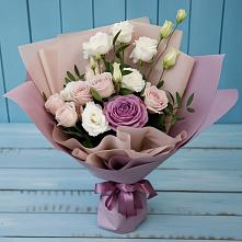 Букет цветов из:  Розы и Лизиантусы в Славгороде