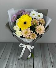Букет цветов из:  Розы, Герберы и Хризантемы #REPLACE_PRED# Славгороде