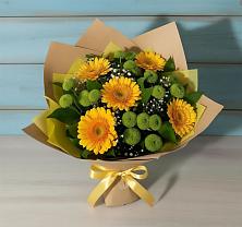 Букет цветов из:  Герберы и Хризантемы в Славгороде