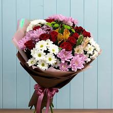 Букет цветов из:  Розы, Хризантемы и Альстромерии в Славгороде