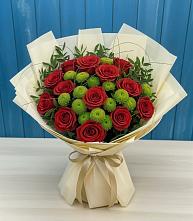 Букет цветов из:  Розы и Хризантемы в Славгороде