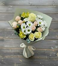 Букет цветов из:  Альстромерии, Розы и Хризантемы #REPLACE_PRED# Славгороде