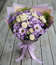 Букет цветов из:  Хризантемы и Розы в Славгороде